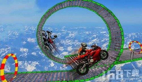 摩托车空中赛道3D