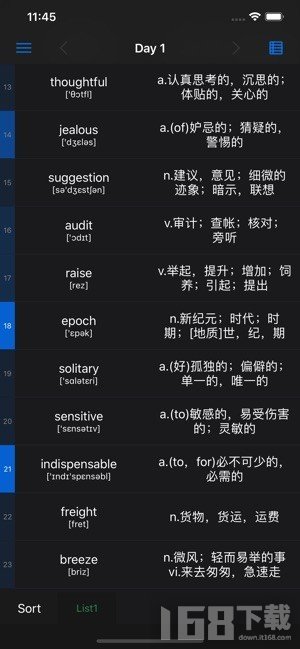 list背单词