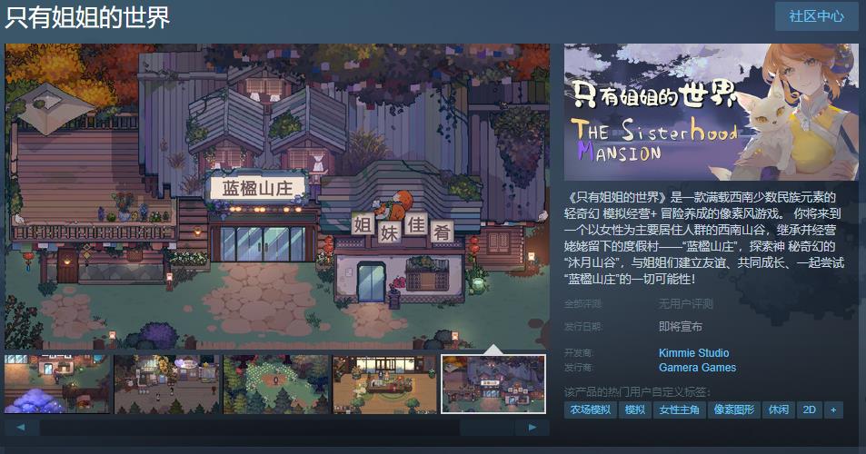 《只有姐姐的世界》Steam页面上线：西南少数民族风情的轻奇幻模拟经营游戏