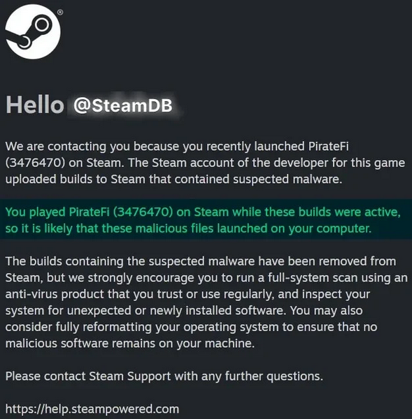 Steam免费游戏《PirateFi》被抓包：偷偷安装恶意软件