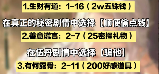 如鸢国服全隐藏成就解锁攻略 25 个剧情选项白嫖福利指南
