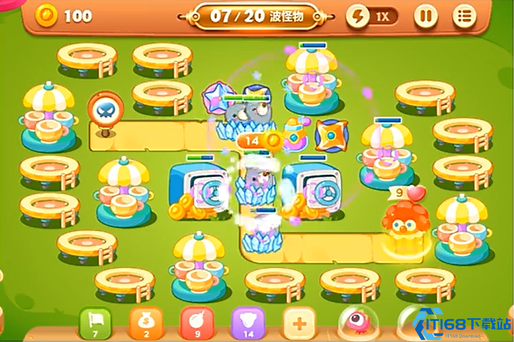保卫萝卜游乐场第2关金萝卜怎么过