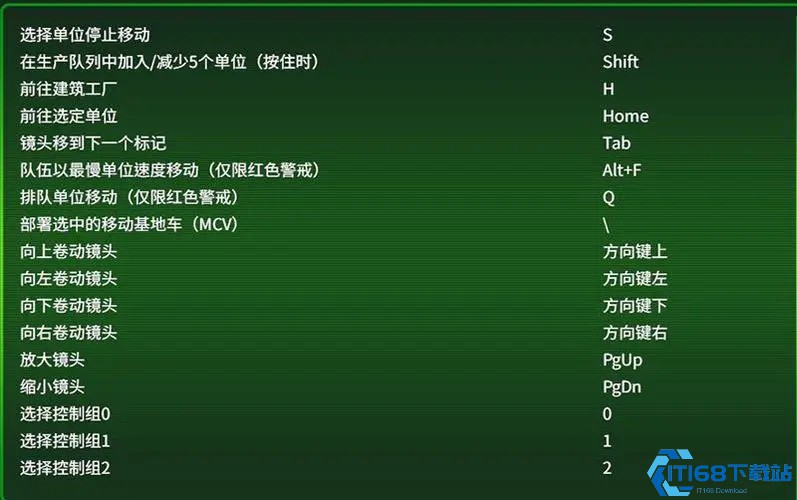 命令与征服的功能键是哪个