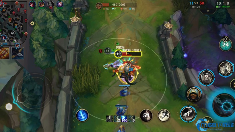 英雄联盟手游阿克尚打下路怎么样