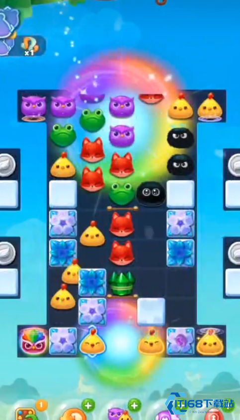 开心消消乐的黑毛球怎么消除