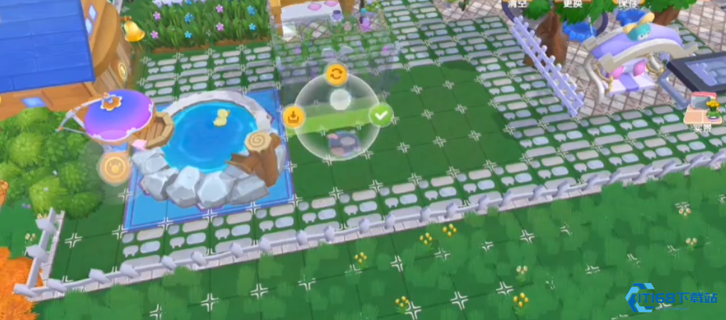 摩尔庄园里亭子怎么悬空