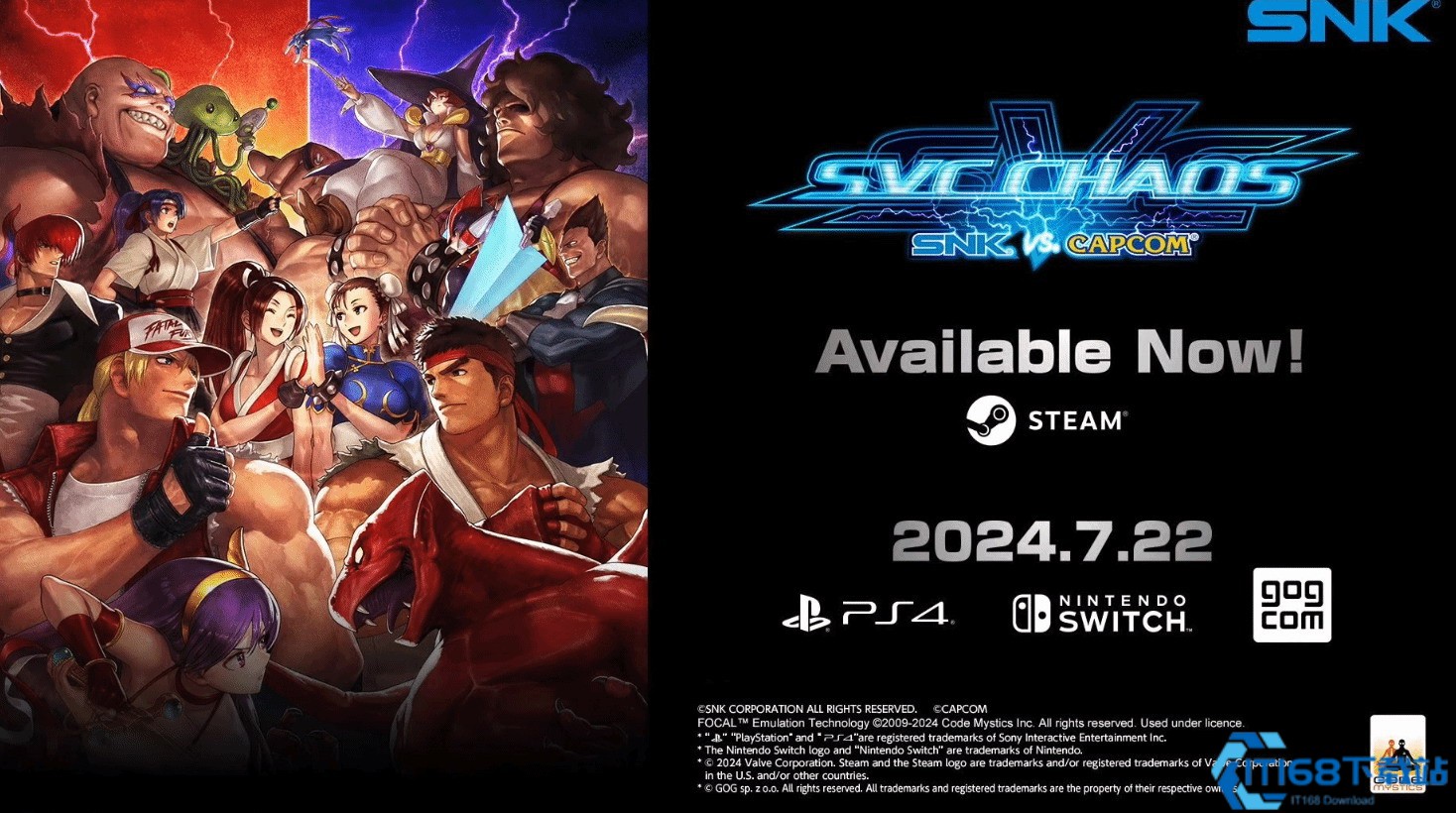 跨IP格斗游戏《SNK vs. Capcom: SVC CHAOS》推出，经典角色汇聚一堂